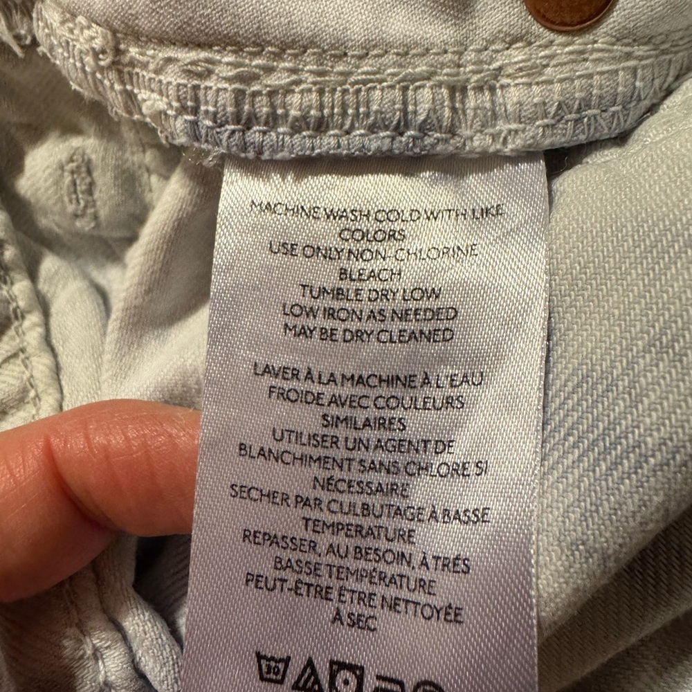 Pilcro and the Letterpress Blue and White Bleach Tye Dye Cropped Jeans - Picture 12 of 15